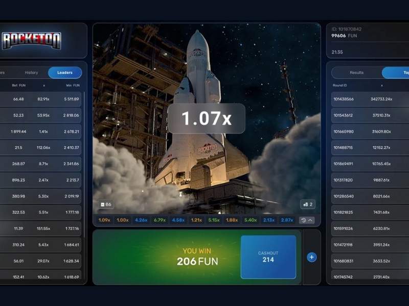 Rocketon - stable game and user-friendly interface